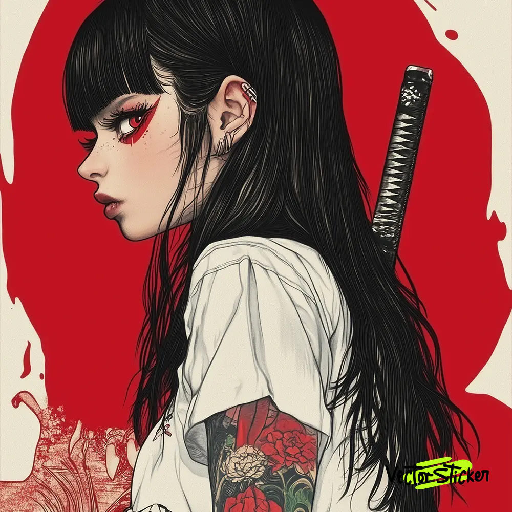 Japanese GIrl Illustration