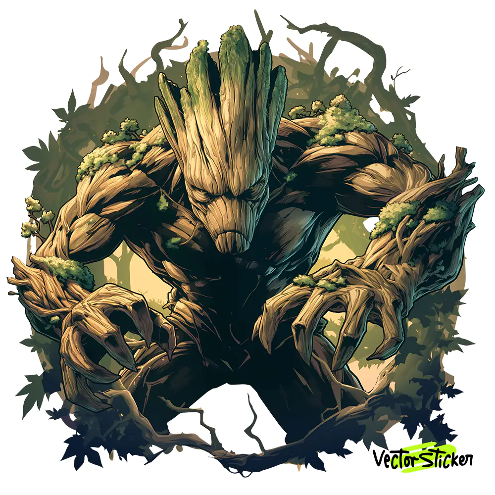 Groot Illustration Sticker