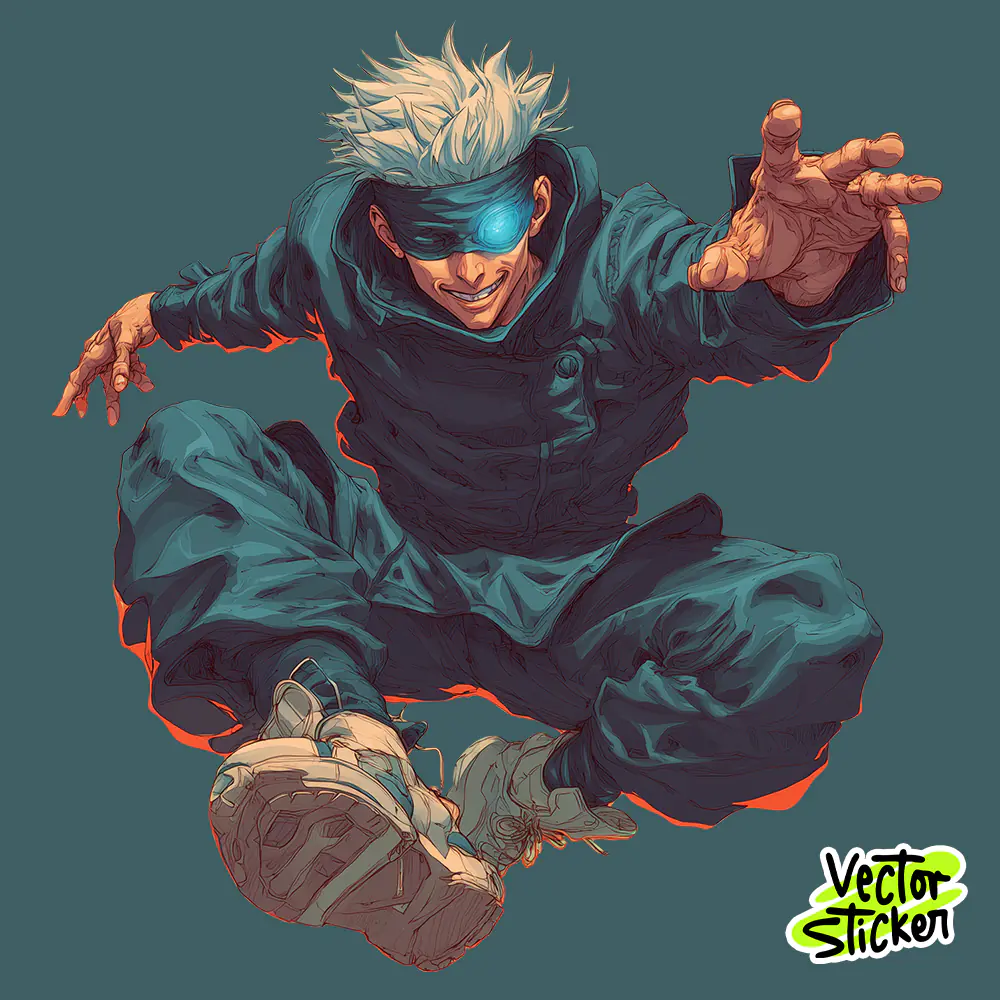 Anime Action Character T-Shirt Design – Free High-Resolution PNG